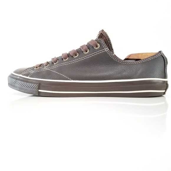 Converse All Star Sneakers Brown Leather Low Tops - Picture 4 of 12